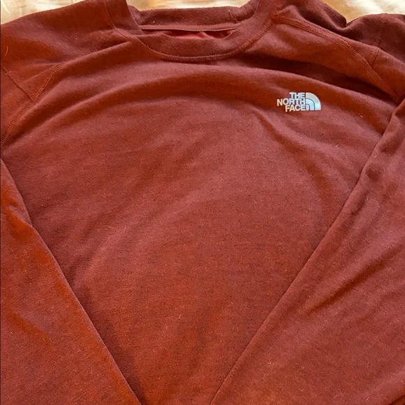 The North Face Men's Burgundy Long Sleeve Tee - Picture 3 of 4